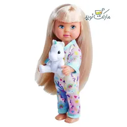 عروسک 12 سانتی Evi Love با لباس خواب آبی