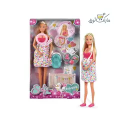 عروسک 29 سانتی Steffi Love با نوزاد تازه متولد شده