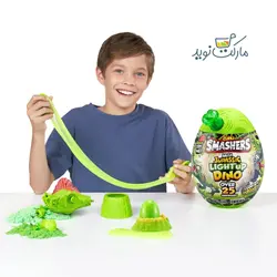 تخم داینو اسمشرز سری مگا ژوراسیک چراغدار با استخوان سبز