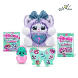 عروسک سورپرایزی رینبوکورنز سری Puppycorn Bow Surprise با شاخ صورتی
