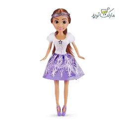 عروسک قیفی پرنسس برفی Sparkle Girlz مدل Winter Princess لباس بنفش