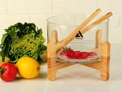 کاسه سالاد چوبی متوسط یوکا