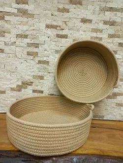 سبد گرد جای نان و سبزی