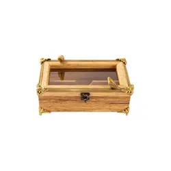 جا کارد و چنگال مستطیل درب دار گلدکیش طرح گلدن برد مدل GK829661