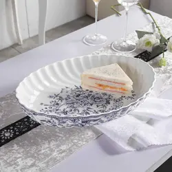 مرغ خوری بیضی گلدیش طرح لوتوس