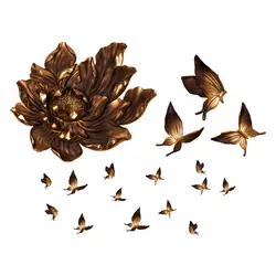 تابلو رزین گل و پروانه