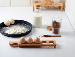 جا تخم مرغی چوبی دسته دار دنیز