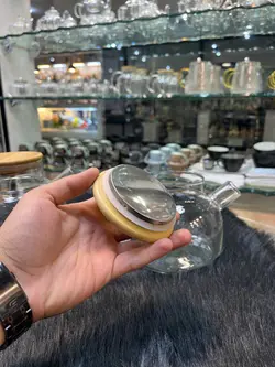 قوری پیرکس درب بامبو
