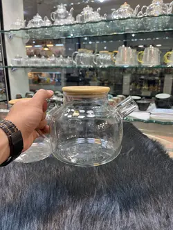 قوری پیرکس درب بامبو