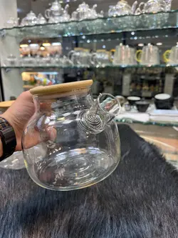 قوری پیرکس درب بامبو