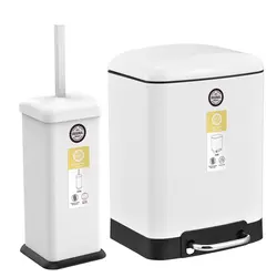 ست سطل زباله و فرچه دستشویی 6 لیتری برند اورجینال