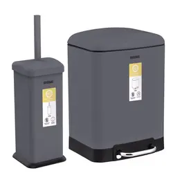 ست سطل زباله و فرچه دستشویی 6 لیتری برند اورجینال