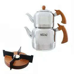 کتری قوری استیل لوله دار برند NEZAZ