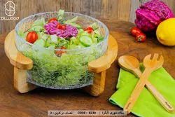 سالاد خوری چوبی یوکا (استوانه)