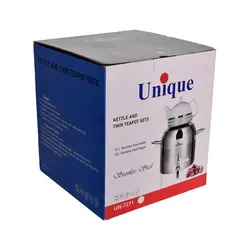 کتری و قوری شیردار استیل یونیک
