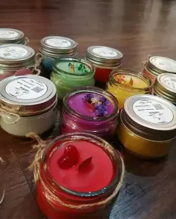 شمع موم سویا بانکه درب فلزی کد 103