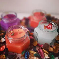 شمع موم سویا بانکه شش ضلعی کد 104