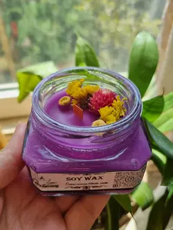 شمع موم سویا بانکه مربع درب فلزی کد 125