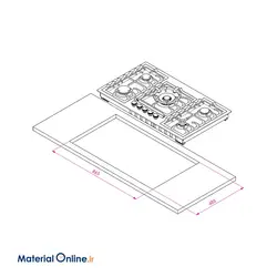 اجاق گاز 5 شعله CAN مدل M 518