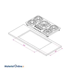 اجاق گاز 5 شعله CAN مدل M 523