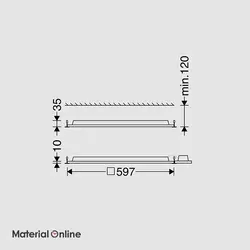 چراغ توکار 60×60 مازی نور مدل الگانس 49 وات با دیفیوزر داینامیک