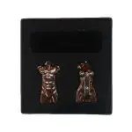 خنک کننده نوشیدنی طرح مانکن زن و مرد نقره ای