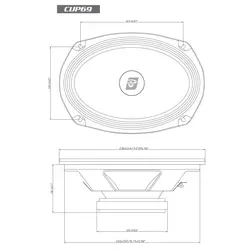 فول رنج۹*۶ سروین وگاموبیلCVP69 – 6″ x 9″ PRO Full Range Speaker