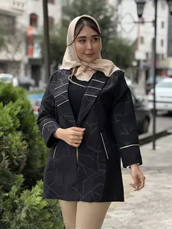 مانتو ژاکارد خطی لامل (050498)