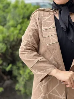 مانتو ژاکارد خطی لامل (050498)