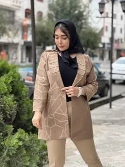 مانتو ژاکارد خطی لامل (050498)