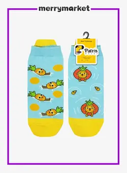 جوراب مچی تابه تا طرح آناناس آبی