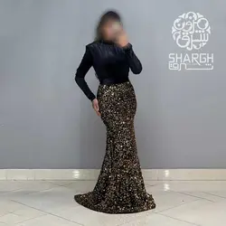 ماکسی پوشیده مدل ماهی دامن پولک