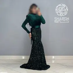 ماکسی پوشیده مدل ماهی دامن پولک