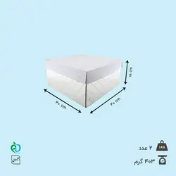 جعبه کیک آماده ۴۰×۴۰ درب سفید (بسته ۱۲ عددی)