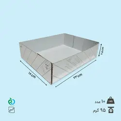 زیری جعبه شیرینی سایز ۱۸×۲۳ مدل سه ربع کیلویی دیواره بلند