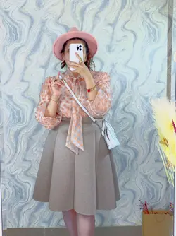 شومیز توپ توپی پنککی کمربند دار