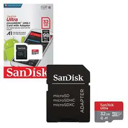 کارت حافظه سن دیسک Sandisk Ultra microSDHC Card 98MB s 32GB 653X