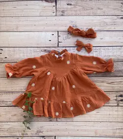 پیراهن موسلین بابونه