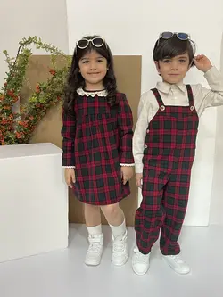 پیراهن و بیلر چهارخونه