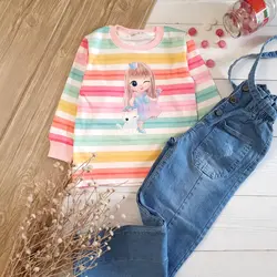 بلوز رنگین کمان شلوار مام فیت