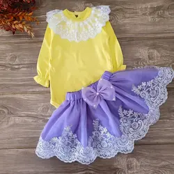 بادی یقه گیپور دامن دانتل