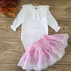 بادی یقه گیپور دامن دانتل