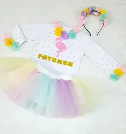 ست فلامینگو دامن گل دار