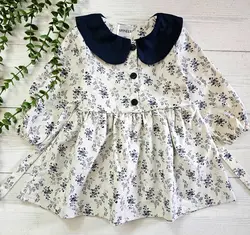 پیراهن لنین گل ریز