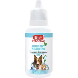 محلول دهان شویه ضد جرم دندان سگ و گربه بایوپت 50 میل| Bio Pet Active Biodent Hexidine