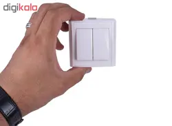کلید دوپل روکار خیام الکتریک مدل صدف