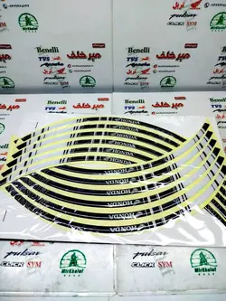 ارم (برچسب) شبرنگ دور رینگ ژله ای هوندا مشکی