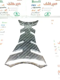 پد (برچسب) ارم ژله ای روی باک ساده انواع موتورسیکلت قرمز خط مشکی کربنی باریک