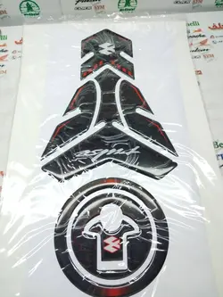 پد (برچسب) ارم کامل ژله ای روی باک و درب باک موتور پالس مشکی