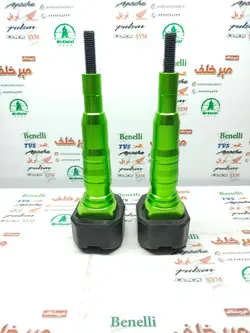 پروتکشن (محافظ) بغل شاسی بلند چکشی انواع موتورسیکلت (ارتفاع 20 سانتی متر) سبز (جفتی)